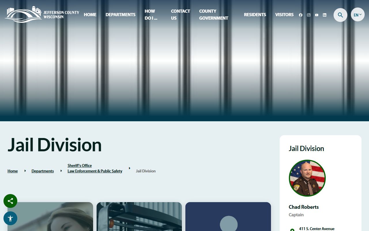 Jefferson County Jail Division inmate records and custody lookup links